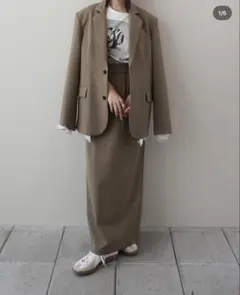 Cutoff Pencil Skirt オリーブ
