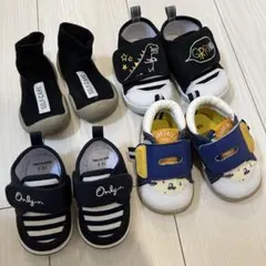 ソックスシューズからのステップアップ　ベビーシューズ4足セット