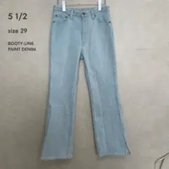 5 1/2 フレア デニム 29 ライトブルー スリット Spick&Spanのサムネイル