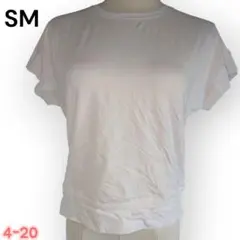 美品良品白の半袖Tシャツ SM (4-20)
