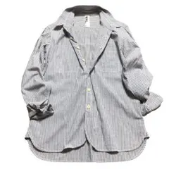 MHL マーガレットハウエル　ストライプ 長袖シャツ Sサイズ★