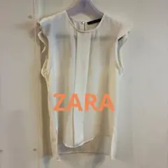 ZARA WOMAN ホワイト ノースリーブ シャツ