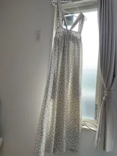 花柄キャミソールロングワンピース