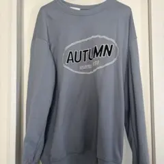 AUTUMN プリント グレー トレーナー