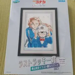 名探偵コナン セガラッキーくじ ラストラッキー賞 青山先生イラスト額入りアート