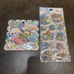 あわわちゃん　おはじきシール　スパンコールパーティー　2種セット