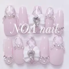 韓国　量産型　スナ系　フレンチガーリー　地雷　ネイルチップ　ワンホン