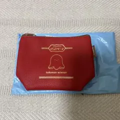 にっこりーノ　箔押し風合皮ポーチ　タコさんウインナー