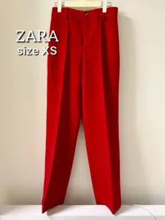 ZARA ザラ 鮮やかレッド パンツ XSサイズのサムネイル