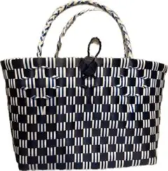 Mayu様専用 プラかごバッグ Mサイズ 藍×クリーム | Mercari