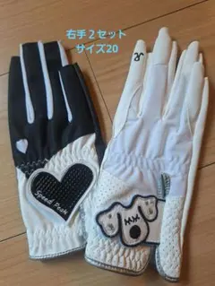 レディースゴルフグローブ （右手）２セット