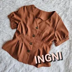 INGNI イング ノーカラーVネック半袖ジャケット M