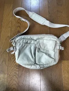 オールドユニクロ　ショルダーバッグ　ナイロンバッグ　ベージュ