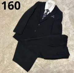 v.o.w.w. スーツ卒服 フォーマル 卒業式 セット男子160黒 ストライプ