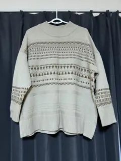 ノルディック柄 アクリルセーター