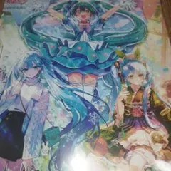 初音ミク イラスト A4サイズ 木製フレーム 初音ミク A4 フレーム入り イラストポスター ボード hm41の通販 by 華