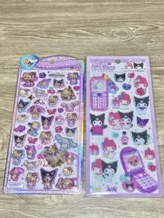 日焼けキティ うるちゅるポップシール マイメロ クロミ 平成はっぴーフォン 2点