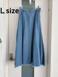 デニムフレアスカート