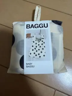 新作　新品　未使用　BAGGU/エコバッグ/ブラックドット/baby size