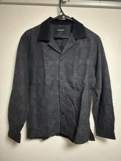 NANO UNIVERSE ブラック柄入りシャツ