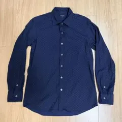 【美品】JOSEPH HOMME ジョゼフオムネイビー 長袖シャツ 濃紺 Mのサムネイル