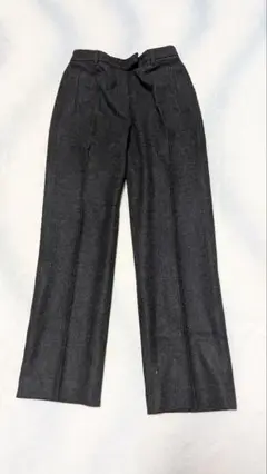 ★miu miu ダークグレー スラックス　厚手　毛WOOL　サイズ40