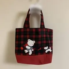 美品 ファミリア バッグ シェニール織 ダックスフンド柄 犬柄 - メルカリ