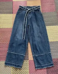 BEAMS HEART フリンジ付デニムパンツ レディース S (主観M-L)