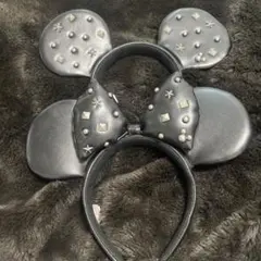 ブラックミッキーミニー耳カチューシャセット