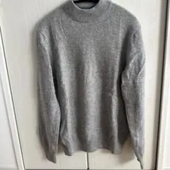 UNIQLO グレー　モックネック　カシミヤ100% セーター
