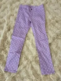 LOWRYS FARM ドット柄レギンス ラベンダー