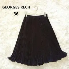 美品《GEORGES RECH》ジョルジュレッシュ ドット柄プリーツスカート36