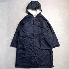 【美品】NIKE ナイキ 90s ボアベンチコート ロング丈 ネイビー L