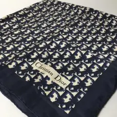 極美品✨ディオール トロッター 総柄 スカーフ バンダナ 大判 シルク100% Christian Dior - タグ付きクリスチャンディオールトロッター総