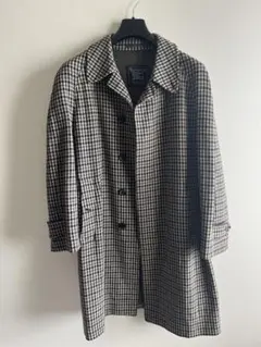 美品⭐︎大きいサイズ　バーバリーロンドン　ツイードコート　黒白　ロゴボタン44XL 2025年最新】バーバリー ツイード コートの人気アイテム - メルカリ