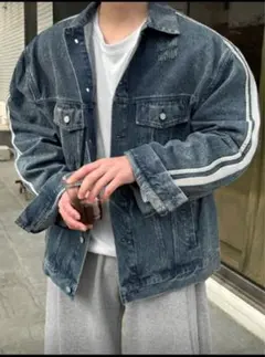 DAZY デコラティブラインデザイン メンズ デニムジャケット Mサイズ