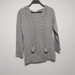 LODISPOTTO グレー フード付き ニット　 Mサイズ
