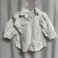 GRL ホワイト フリル付きシャツ Mサイズ