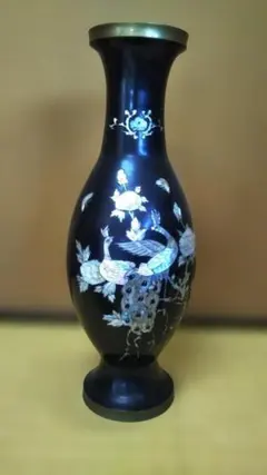 【新品】螺鈿（らでん）漆器「鶴・唐草模様」八角形 貝殻細工 小箱 小物入れ 新品】螺鈿（らでん）漆器「鶴・唐草模様」八角形 貝殻細工 小箱 小物