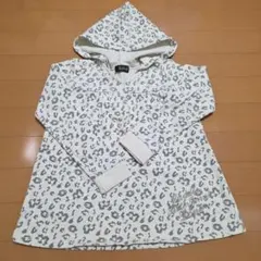 Jenni ヒョウ柄フード付きトレーナー オフホワイト　130 トップス