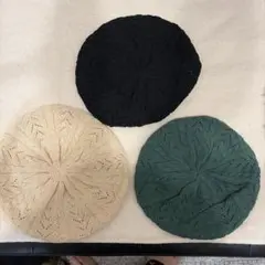 チチカカ綿ベレー帽x３色