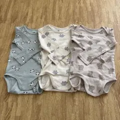 H&M オーガニックコットンロンパース3枚セット