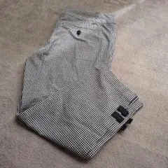 テチチ 白ネイビーギンガムチェックパンツ サイズM