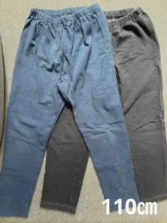 UNIQLOユニクロキッズ 10分丈リラックスフィットレギンス2本セット110㎝