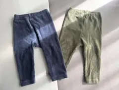 【UNIQLO】コーデュロイパンツ 青 緑 2枚セット
