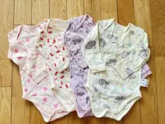 ユニクロ ディズニーベビー長袖ロンパース80 4枚セット　まとめ売り