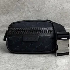 ✨良品✨ ステラマッカートニー ウエストポーチ フロント 編み込みチェーン 黒色のサムネイル