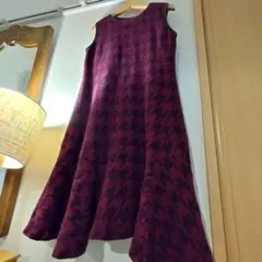 PINORE 　千鳥格子 ボルドー