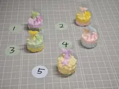 人魚の尾デザインデコレーションパーツ5個セット