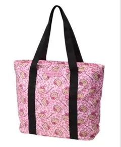 ハローキティ ヒョウ柄　ピンク　トートバッグ 日焼けキティ